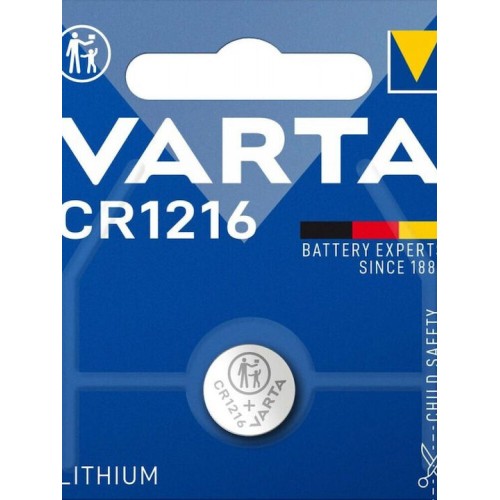 Varta Μπαταρία Λιθίου Ρολογιών CR1216 1τμχ