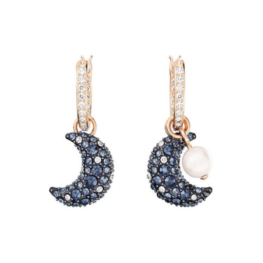 Swarovski Γυναικεία Σκουλαρίκια Κρίκοι Επιχρυσωμένα με Πέτρες & Πέρλες (5671569)