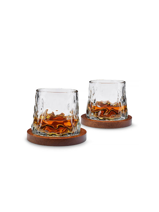 InGenious Rotating Whisky Glasses with Coaster (Σετ των 2 τεμαχίων)