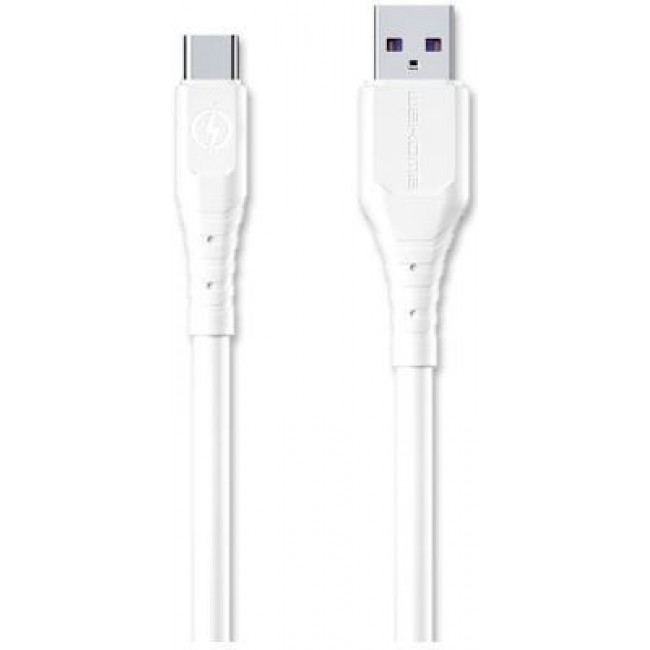 WK WDC-152 USB 2.0 Cable USB-C male - USB-C male Λευκό 2m