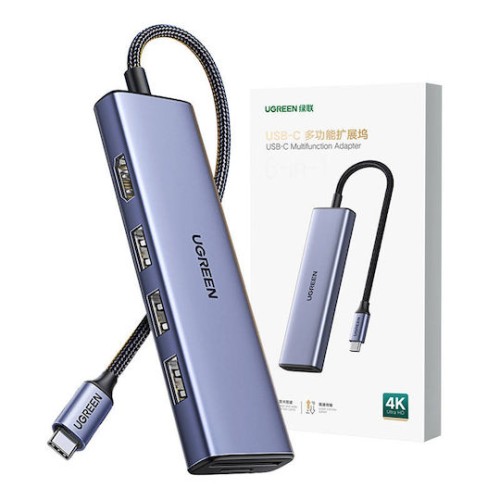 Ugreen CM511 USB-C Docking Station HDMI 4K PD Ethernet Γκρι Ugreen CM511 USB-C Docking Station HDMI 4K PD Ethernet Γκρι