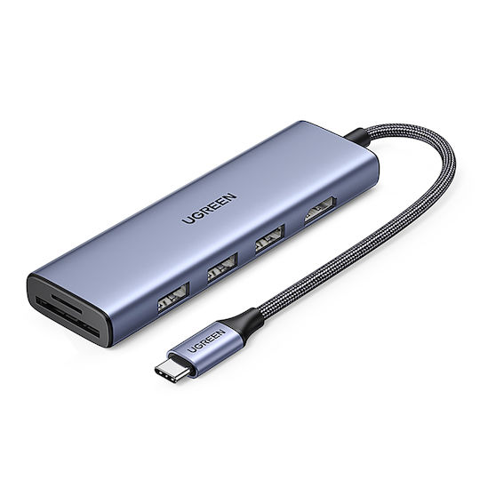 Ugreen CM511 USB-C Docking Station HDMI 4K PD Ethernet Γκρι